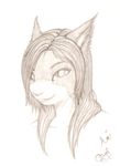  &lt;3 ami anthro bust cute female hair looking_at_viewer mammal oonami rodent sketch solo squirrel 