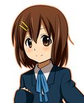  bad_id bad_pixiv_id brown_eyes brown_hair hirasawa_yui k-on! mkt_(50r50r) sakuragaoka_high_school_uniform school_uniform short_hair sleeves_past_wrists solo 