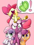  apple_bloom_(mlp) bow cheerilee_(mlp) cub cutie_mark_crusaders_(mlp) equine female feral friendship_is_magic green_eyes group hair horn horse justdayside mammal my_little_pony open_mouth pegasus pink_hair pony purple_eyes purple_hair red_hair scootaloo_(mlp) sweetie_belle_(mlp) two_tone_hair unicorn wings young 
