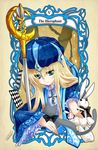  bow bunny cat highres kanna_(plum) pixiv_alice_in_under_world revision solo staff tarot the_hierophant 