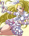  blonde_hair bow braid brooch choker cure_rhythm fantastic_belltier frills green_eyes hair_bow hairband heart isu jewelry long_hair lowres magical_girl md5_mismatch minamino_kanade oekaki precure puffy_sleeves skirt smile solo suite_precure when_you_see_it white_choker wrist_cuffs 