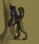  breasts canine cum dickgirl duo hair intersex knot male male_on_dickgirl mammal neon_(artist) panting paws penis plain_background red_hair snarling spread_legs spreading standing toes video_games warcraft were werewolf worgen world_of_warcraft 