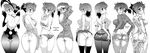  :d animal_ears apron ass back blush bra breasts bunny_ears bunnysuit china_dress chinese_clothes dress elbow_gloves from_behind gloves greyscale highres kusanagi_tonbo large_breasts leotard looking_at_viewer monochrome naked_apron nipples open_mouth original panties panties_under_pantyhose pantyhose ponytail ribbed_sweater see-through shirt short_hair side-tie_panties smile solo sweater thighhighs translation_request underwear underwear_only wet wet_clothes wet_shirt white_background 