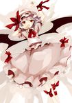  ankle_ribbon ascot bad_id bad_pixiv_id bed blue_hair frilled_skirt frills hair_ornament hat hat_ribbon lying open_mouth red_eyes remilia_scarlet ribbon rin_(royal) short_hair skirt skirt_set solo touhou wings wrist_cuffs wrist_ribbon 