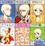  bald camera chart cyborg genos male_focus multiple_boys one-punch_man oppai_hoodie parody partially_translated saitama_(one-punch_man) style_parody translation_request 