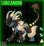  arcanine beast fur fusion horns houndoom luxray no_humans pokemon tail 
