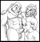  anthro anthrofied balls biceps disney father_and_son feline fellatio gay incest lion louiefurrywolfy male mammal mufasa muscles oral oral_sex pecs penis scar scar_(the_lion_king) sex simba sketch the_lion_king 