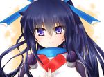  blue_hair blush bodysuit honda_futayo kyoukaisenjou_no_horizon long_hair nakahara_miu purple_eyes smile solo 