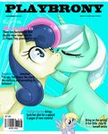  bonbon_(mlp) cutie_mark derpy_hooves_(mlp) english_text equine female feral friendship_is_magic horn horse kissing lesbian lyra_(mlp) lyra_heartstrings_(mlp) mammal my_little_pony pegasus playbrony pony text unicorn w1kk3d wings 