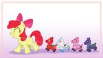 apple_bloom_(mlp) blue_eyes bow cub equine eyes_closed female feral friendship_is_magic hair happy horse madmax mammal my_little_pony plain_background pony red_eyes red_hair solo string toy yellow_eyes young 