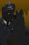  ambiguous_gender anthro black_nose canine clothing couple eyes_closed hat mammal nazi shizukaxookami uniform wolf 