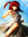  :t bad_id bad_pixiv_id cloud day legs magi_the_labyrinth_of_magic morgiana one_side_up red_eyes red_hair short_hair sky solo yilx 