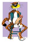  anthro anti_dev balls big_penis cheetah chester_cheetah erection eyewear feline feline_penis male mammal mascot nude penis pose solo sunglasses 