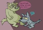  anthro balls camcartoonfanatic canine cartoon chubby cute dog duo english_text eyes_closed handjob jerk_off male mammal masturbation overweight sex size_difference text toony 