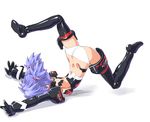  altines ass busou_shinki butt_crack dd_(ijigendd) doll_joints faceplant purple_hair short_hair short_twintails solo thighhighs twintails 