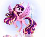  crown cutie_mark equine female feral friendship_is_magic hair horn horse mammal multi-colored_hair my_little_pony pony princess_cadance_(mlp) purple_eyes signature solo tiara tuyla winged_unicorn wings 