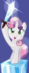  cub cute diamond equine female feral friendship_is_magic horn jananimations mammal minecraft my_little_pony shiny smile solo sweetie_belle_(mlp) sword unicorn video_games weapon young 