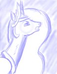  equine female feral friendship_is_magic horn mammal my_little_pony portrait princess princess_celestia_(mlp) royalty sketch solo winged_unicorn wings 