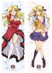  absurdres bare_shoulders bed_sheet black_legwear blonde_hair blue_eyes blush bow bow_bra bow_panties bra breasts brooch campione! cleavage copyright_name dakimakura detached_collar detached_sleeves dress dress_lift earrings erica_blandelli frilled_bra frilled_dress frilled_legwear frilled_panties frills hair_ribbon highres jewelry legs light_smile lingerie logo long_hair long_legs looking_at_viewer lying medium_breasts miniskirt multiple_views navel official_art on_back open_clothes panties pink_bra pink_panties red_dress ribbon school_uniform skirt socks thighhighs unbuttoned underwear unzipped white_legwear 