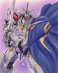  mecha no_humans purple_background s.shimizu scherazade sword tenkuu_no_escaflowne weapon 