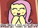  banned_from_equestria blush english_text equine eyes_closed female feral fluttershy_(mlp) friendship_is_magic fur hair horse lying mammal my_little_pony on_back open_mouth pink_hair pokehidden pony solo text yellow_fur 