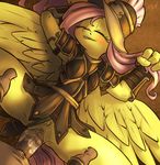  anthro armor atryl biting_lip blush clitoris equine eyes_closed fluttershy_(mlp) friendship_is_magic hair hands happy horse horsecock my_little_pony panties pegasus penetration penis pink_hair pony pussy smile underwear vaginal vaginal_penetration wings yellow_fur 