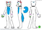  blue_belly blue_hair canine fur green_eyes hair male mammal model_sheet plain_background solo unknown_artist white_background white_fur wolf 