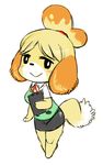  anthro artist_request canine dog doubutsu_no_mori female isabelle_(animal_crossing) mammal nintendo shizue_(animal_crossing) shizue_(doubutsu_no_mori) solo unknown_artist video_games 