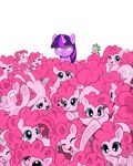  blue_eyes clone cub cutie_mark dragon equine female feral friendship_is_magic fur group hair horn horse jiayi male mammal my_little_pony pile_o'_pinkies pink_fur pink_hair pinkie_pie_(mlp) plain_background pony purple_fur purple_scales smile spike_(mlp) twilight_sparkle_(mlp) two_tone_hair unicorn white_background young 