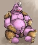  anthro armor biceps big_penis chubby circumcised digitigrade grope humanoid_penis male mammal masturbation musclegut muscles neff pecs penis precum rhinoceros sitting sketch solo thegreatmatsutzu underwear wreck-it_ralph 