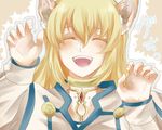  akilico animal_ears blonde_hair colette_brunel collet_brunel eyes_closed happy tales_of_(series) tales_of_symphonia 
