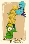  1girl blonde_hair blue_eyes blue_hair cape fi gloves hat link pumpkin remlit the_legend_of_zelda the_legend_of_zelda:_skyward_sword umehatsuzuki 