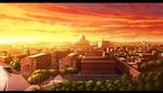  bad_pixiv_id building cityscape cloud no_humans original saki_(931533) scenery sky sunset tree 