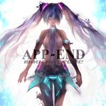  bad_id bad_pixiv_id blue_eyes blue_hair center_opening character_name cyoko_(twiggy22) hair_over_one_eye hatsune_miku hatsune_miku_(append) long_hair necktie solo thighhighs twintails very_long_hair vocaloid vocaloid_append 