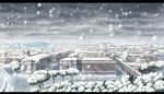  bad_pixiv_id building cityscape cloud no_humans original saki_(931533) scenery sky snow snowing tree 