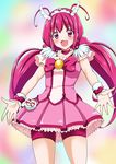  antenna_hair bad_id bad_pixiv_id bike_shorts bow bowtie brooch choker cure_happy head_wings hoshizora_miyuki jewelry long_hair magical_girl pink pink_bow pink_choker pink_eyes pink_hair pink_neckwear pink_shorts pink_skirt precure shorts shorts_under_skirt skirt smile smile_precure! solo tiara tottoto_tomekichi twintails wrist_cuffs 