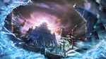  building flag ice marineford moby_dick_(one_piece) no_humans ocean one_piece scenery ship wall war water 