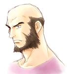  bald beard black_hair blue_eyes cowboy_bebop facial_hair jet_black male_focus non-web_source sketch solo 