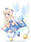  angel_wings animal_ears cat_ears copyright_request moru solo thighhighs wings 