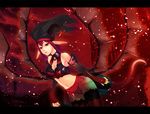  ago bad_id bad_pixiv_id copyright_request demon_girl elbow_gloves gloves horns midriff panties para pointy_ears red red_hair side-tie_panties solo tail thighhighs underwear wings 