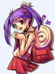  backpack bag bakemonogatari hachikuji_mayoi kantaka monogatari_(series) purple_hair randoseru solo twintails 
