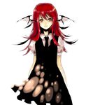  bat_wings head_wings koakuma long_hair red_eyes red_hair sasata solo touhou wings 