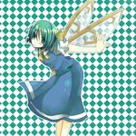  daiyousei green_eyes green_hair hair_ribbon ribbon short_hair solo suzumura_tomo touhou wings 