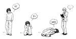  ... book comedy death_note funny l l_(death_note) lying monochrome sketch writing yagami_light 
