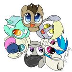  alpha_channel amber_eyes black_hair blue_hair bonbon_(mlp) chibi derpy_hooves_(mlp) doctor_whoof_(mlp) doctor_whooves_(mlp) equine female feral friendship_is_magic hair horn horse long_hair lyra_(mlp) lyra_heartstrings_(mlp) mammal multi-colored_hair my_little_pony octavia_(mlp) plain_background pony purple_eyes sweetypiethefox147 transparent_background two_tone_hair unicorn vinyl_scratch_(mlp) 