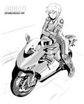  androgynous biker_clothes bikesuit bodysuit desmosedici_rr ducati ground_vehicle motor_vehicle motorcycle raijoman riding short_hair simple_background solo white_background 