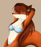 bikini blue_eyes canine clothed clothing female fox mammal ricegnat skimpy swimsuit tasty 