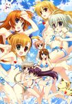  absurdres barefoot bikini corona_timir einhart_stratos fate_testarossa feet highres lyrical_nanoha mahou_shoujo_lyrical_nanoha mahou_shoujo_lyrical_nanoha_vivid miura_rinaldi rio_wezley sacred_heart soles swimsuit takamachi_nanoha toes vivio yagami_hayate 