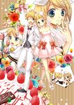  awami_kisa dress kagamine_len kagamine_rin vocaloid wedding_dress 