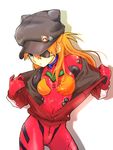  animal_ears animal_hat ass_visible_through_thighs badge bangs black_hat blue_eyes bodysuit bodysuit_under_clothes breasts button_badge cabbie_hat cat_hat closed_mouth contrapposto cowboy_shot evangelion:_3.0_you_can_(not)_redo eyepatch fake_animal_ears frown gloves hair_between_eyes hamachixyz hat hat_ornament head_tilt jacket legs_apart long_hair long_sleeves looking_at_viewer medium_breasts neon_genesis_evangelion number off_shoulder open_clothes open_jacket orange_hair pilot_suit plugsuit rebuild_of_evangelion red_bodysuit red_jacket shadow shikinami_asuka_langley simple_background skull_print solo souryuu_asuka_langley standing tape track_jacket turtleneck two_side_up undressing unzipped white_background 
